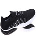 Czarne wsuwane buty sportowe z białymi dodatkami /B5-3 15905 T192/