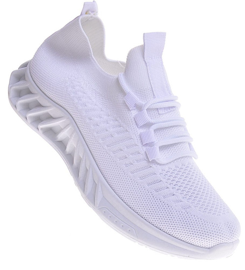 Wsuwane białe buty sportowe /F9-3 11872 T391/