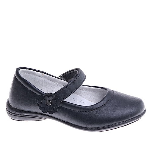 Czarne dziewczęce balerinki z paseczkiem /A6-3 14962 S089/