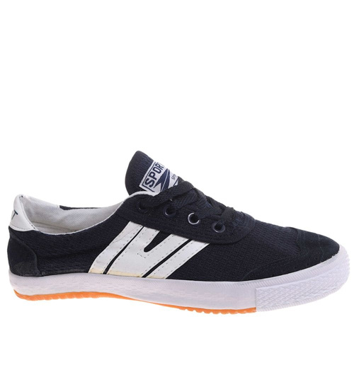 Chłopięce trampki halówki wiązane Granatowe /17972 G12-1 T9-22/