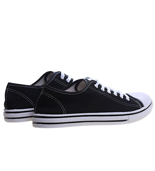 Czarne trampki z niską cholewką /C6-1 13757 T199/