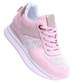 Różowe trampki sneakersy damskie na koturnie /E3-1 14742 T382/
