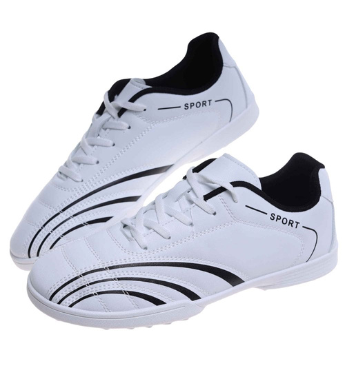 Białe trampki halówki męskie /E2-2 18151 T381/