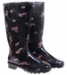 Czarne wysokie kalosze damskie gumowce /C3-1 16906 T4/