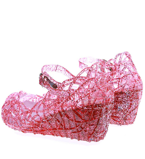 Wodoodporne sandały na koturnie Różowe /H2 14565 T088/