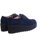 Sznurowane granatowe półbuty na platformie /F7-2 14748 T253/