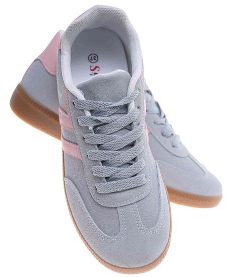 Pastelowe błękitne sneakersy damskie /E3-3 18712 T447/