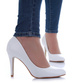 Białe czółenka damskie na szpilce /D3-3 17484 G157/