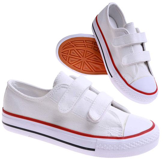  Białe dziecięce trampki na rzepy /G9-2 17239 T203/