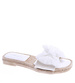 Białe klapki dla dziewczynki kokarda /C7-1 14589 T198/