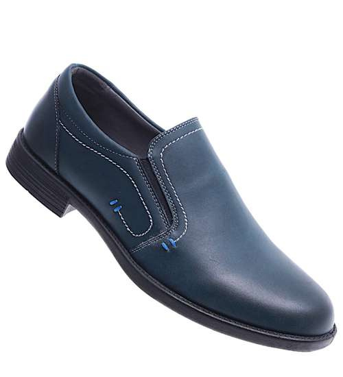 Wsuwane męskie półbuty turkusowe pantofle /B7-2 14662 T438/ Wsuwane męskie półbuty turkusowe pantofle /B7-2 14662 T438/