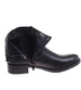Czarne botki na płaskim obcasie /A4-2 18404 W4/