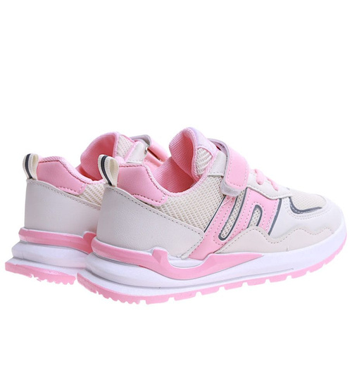 Różowe dziewczęce buty sportowe sneakersy /G11-2 17234 T289/