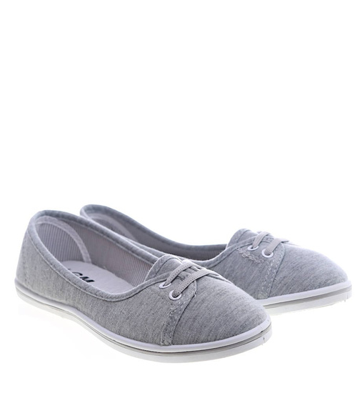 Wsuwane szare tenisówki damskie /G8-2 13392 T195/