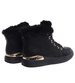 Czarne zimowe trampki z kożuszkiem /E4-2 18429 T411/
