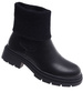 Czarne wsuwane botki zimowe /E7-1 18543 G381/