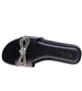 Czarne płaskie klapki damskie z kokardą /B6-2 16165 T139/