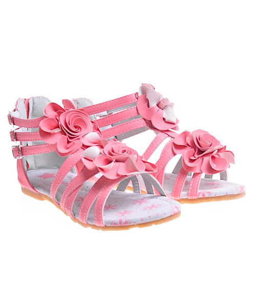 Wygodne sandały dziewczęce Morelowe /C7-2 11732 T195/