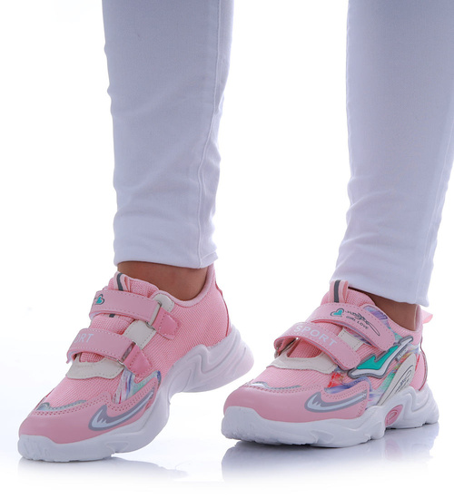 Różowe dziewczęce buty sportowe /F1-3 17426 T203/