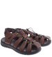 Ciemno brązowe męskie sandały na rzepy /D3-3 16459 S236/
