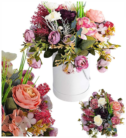 Flower box- kolorowe kwiaty na prezent /FL40 M30/