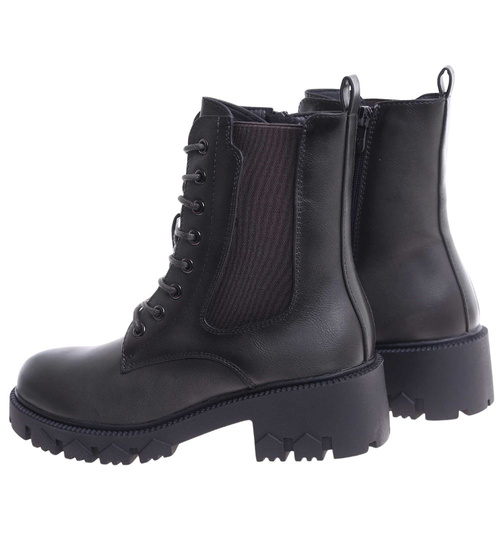 Szare trapery damskie na platformie /C1-3 18387 W381/