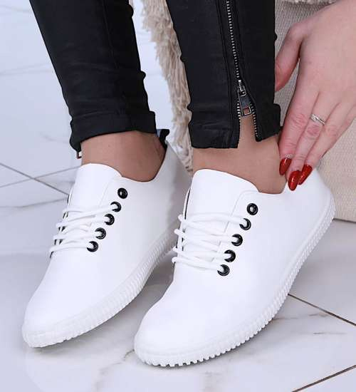 Białe tensiówki damskie /c7-3 14785 T274/ Białe tensiówki damskie /c7-3 14785 T274/