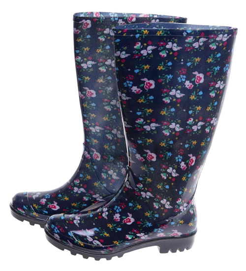 Kalosze damskie z wysoką cholewką /D1-1 18267 T345/