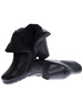 Damskie czarne botki na niskim obcasie /F1-3 15249 T592/