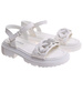 Białe dziewczęce sandały z cyrkoniami /E6-2 17628 T296/