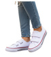 Białe tenisówki dla dziewczynki na rzepy /E7-2  18636 T286/