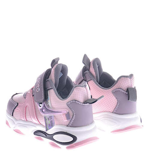 Różowo fioletowe dziewczęce buty sportowe /D7-2 12452 T497/