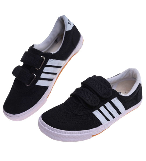 Czarne trampki halówki na rzepy /F8-1 +H2 18083 T186/