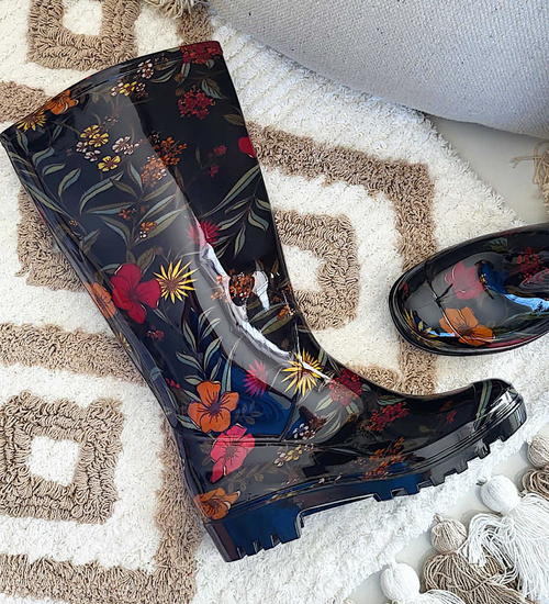 Kalosze gumiaki damskie w kolorach jesieni /G7-1 14707 T399/