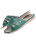 Zielone kapcie damskie z naturalnej skóry /C3-1 10743 S134/