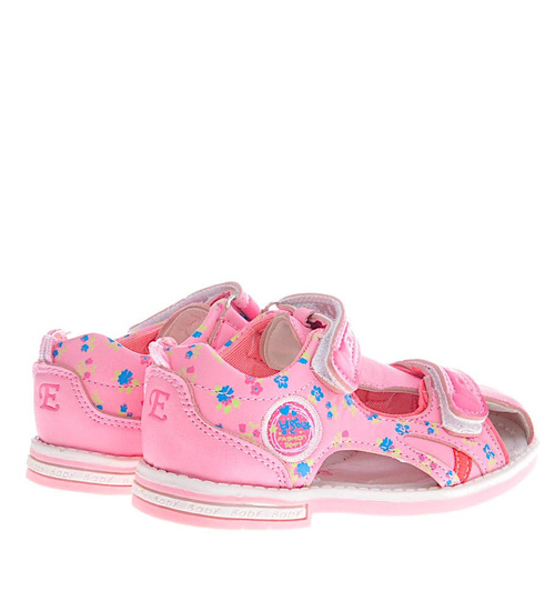 Dziecięce sandały na rzepy Różowe /A8-2 10926 T130/