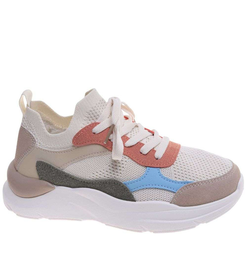 Kolorowe wsuwane sneakersy buty sportowe /F1-3 8767 W231