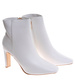 Białe botki damskie na obcasie /B6-1 16878 G285/