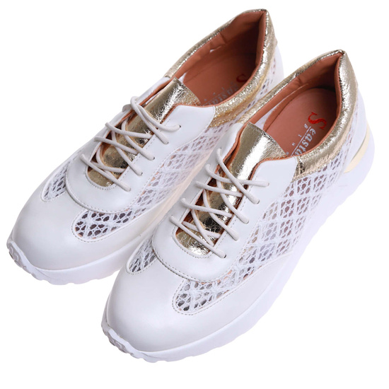 Białe buty sportowe ażurowe białe Seastar /G11-3 17351 S587/