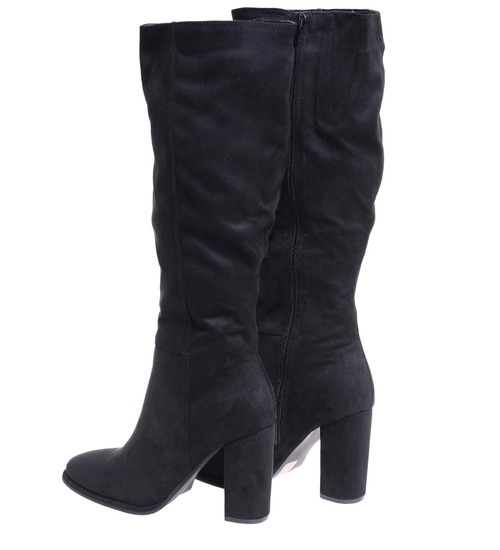 Klasyczne czarne kozaki do kolan /F4-1 18330 T600/