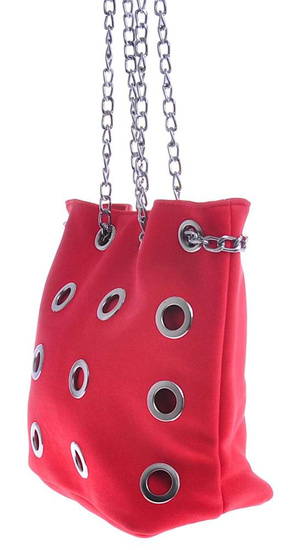 Klasyczna torebka damska Czerwona /H2-K25 TB88 S/