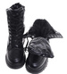 Sznurowane czarne śniegowce damskie /C7-1 18607 T366/