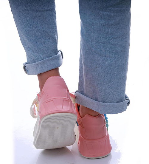 Różowo beżowe trampki Seastar na platformie /D8-2 17317 T584/