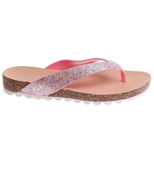 Różowe klapki japonki /E10-2 17773 T8-6/