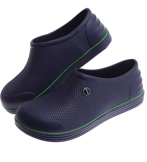 Kalosze damskie piankowe krótkie granatowo zielone /G9-1 17795 T18-45 +H2/