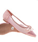 Koronkowe balerinki z kokardką Różowe /G13-2 8369 S099/ 