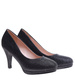 Czarne klasyczne czółenka na obcasie i platformie /D6-2 17153 G185/