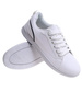 Sznurowane białe trampki męskie /F8-2 16661 T226/