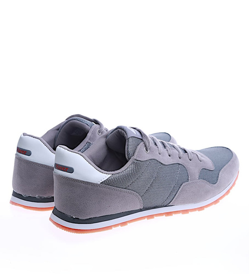 Wsuwane męskie półbuty Szare /F9-1 14243 S595/