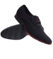 Sznurowane czarne półbuty męskie /D7-3 18055 T382/
